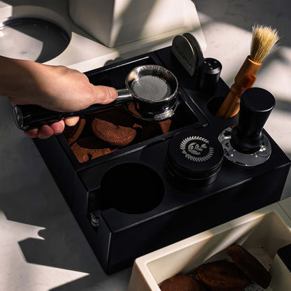 Espresso Knock Box and Tamp Station for Barista