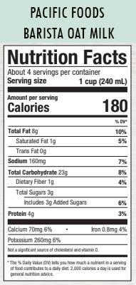 Pacific Foods Barista Series Oat Milk - 12 Cartons