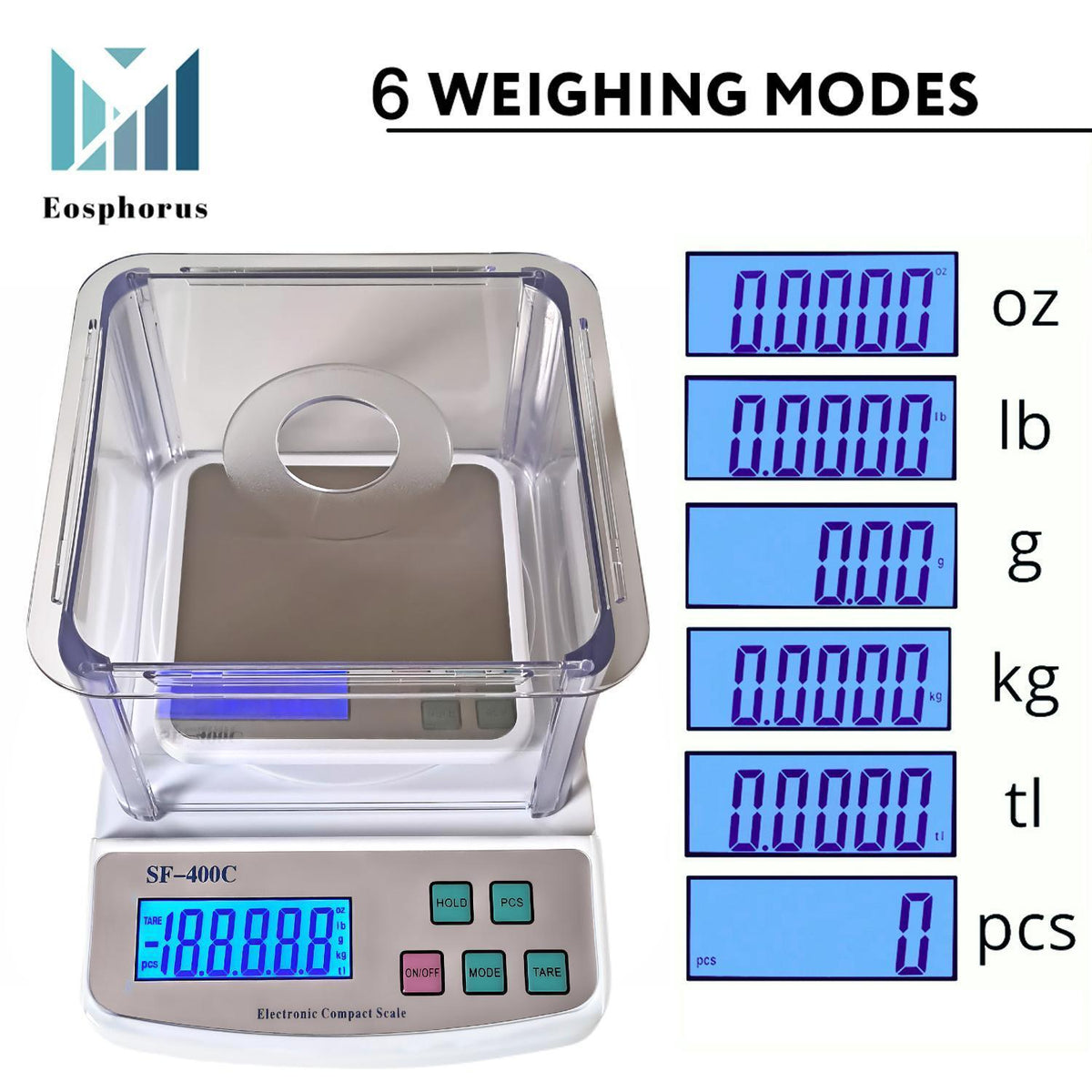 Ounce and Gram Scale 0.01g Accuracy Electronic Balance Digital Scale Digital Balance Lab Balance 600g – Windshield USB Charger AC DC Adapter Included