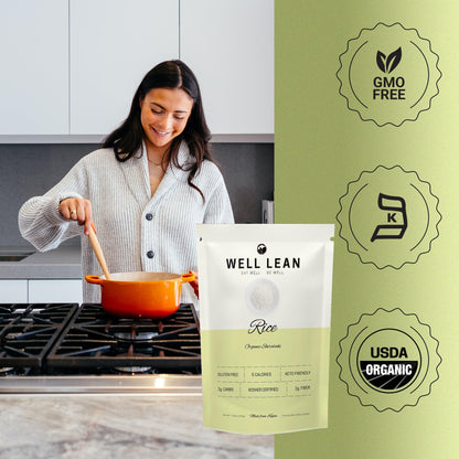Konjac Rice Keto Pasta   12 Pack   Low Carb Keto Plant Based 100%   USDA Organic Premium Konjac Shirataki Rice   Carb Free