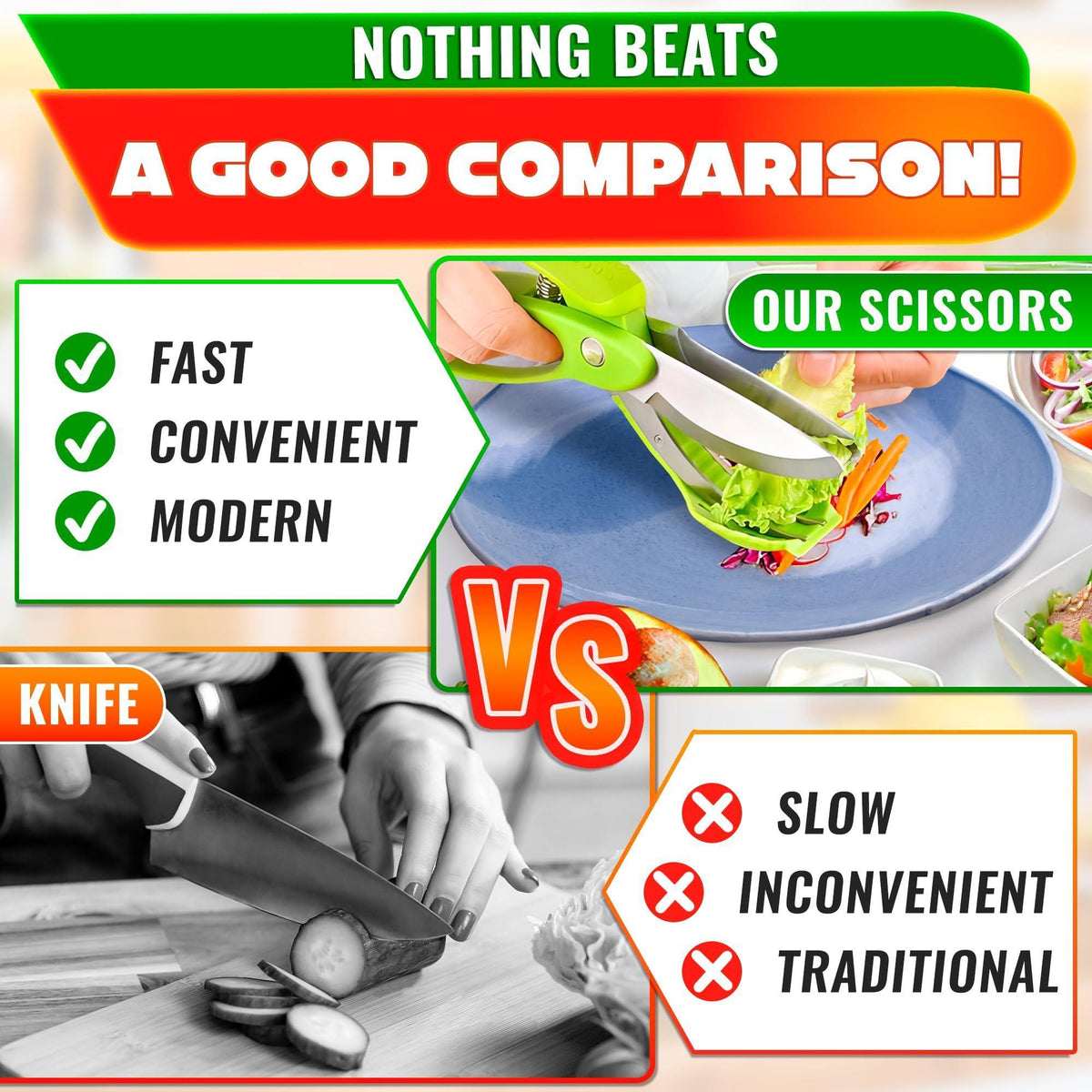 Salad Scissors for Chopped Salad Tool Vegetable Scissors Food Cutter Salad Chopper Scissors Salad Cutter Chopper Lettuce Shredder Lettuce Chopper for Chopped Salad Chopper Tool