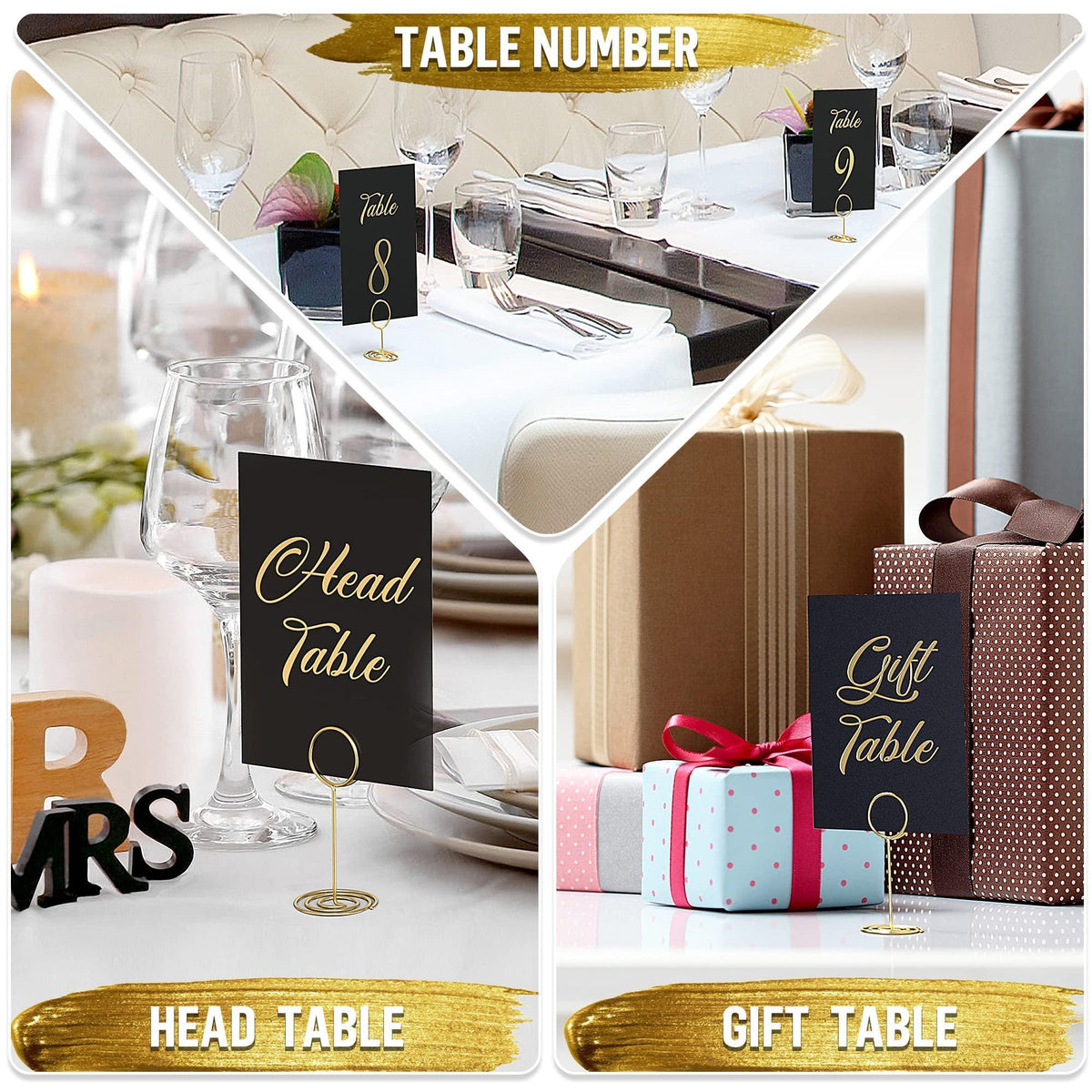 Black Table Numbers 1 30 for Wedding Reception with Gold Foil Table Number Cards 4x6 with Head & Gift Table Restaurant Table Numbers Wedding Numbers for Tables Card Stock Wedding Table Numbers