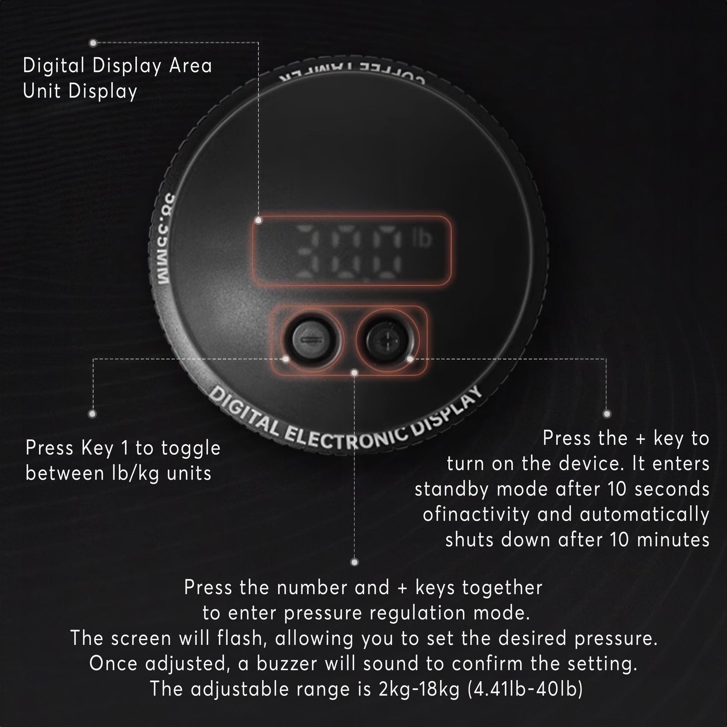 Adjustable Digital Tamper with Display