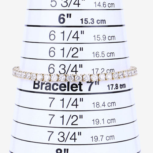 7.00 Carat Lab Grown Diamond 14K Yellow Gold Bracelet