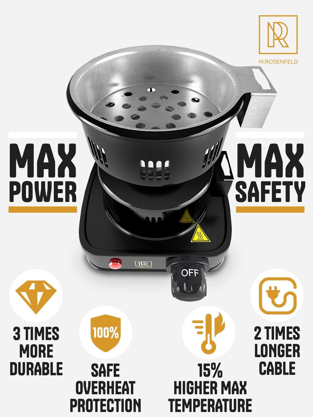 Multipurpose Electric Charcoal Starter   Electric Charcoal Burner ETL Approved Electric Stove   Coconut Charcoal Lighters with Tongs   450W Hot Plate Electric with 304 Stainless Steel Coiled Burner