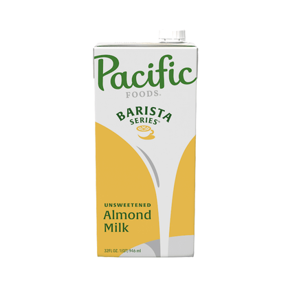 Pacific Foods Barista Series Unsweetened Almond Milk - 2 cases of 12, 32oz cartons (24 cartons)