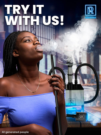 Hookah Starter Pump  Hookah Pump Starter with 1300 mAh Rechargeable Battery  Portable Electric Hooka Blower & Vacuum Starter  Mini Air Pump with LED Light, Quiet & Efficient