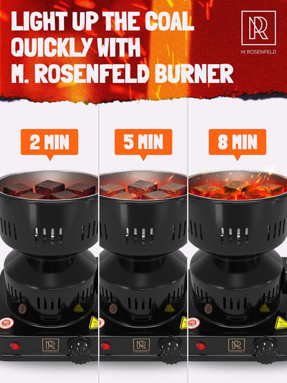 Hookah Coal Burner for Hookah – Premium FIRE Tower Multipurpose Electric Stove for Hookah Coals Burner for Shisha, Free Hookah Tongs, overheat Protection, Hookah Charcoal Burner for Hookah Cubes