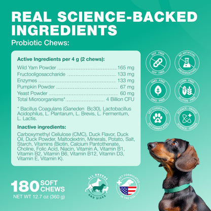 Probiotics for Dogs Gut & Digestive Health, Itchy Skin & Yeast Support