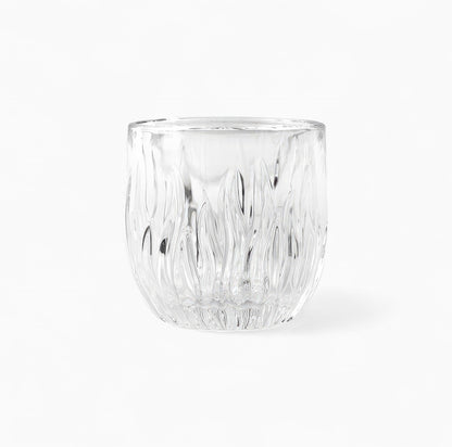 Flame Crystal Cut Glass Coffee Cup