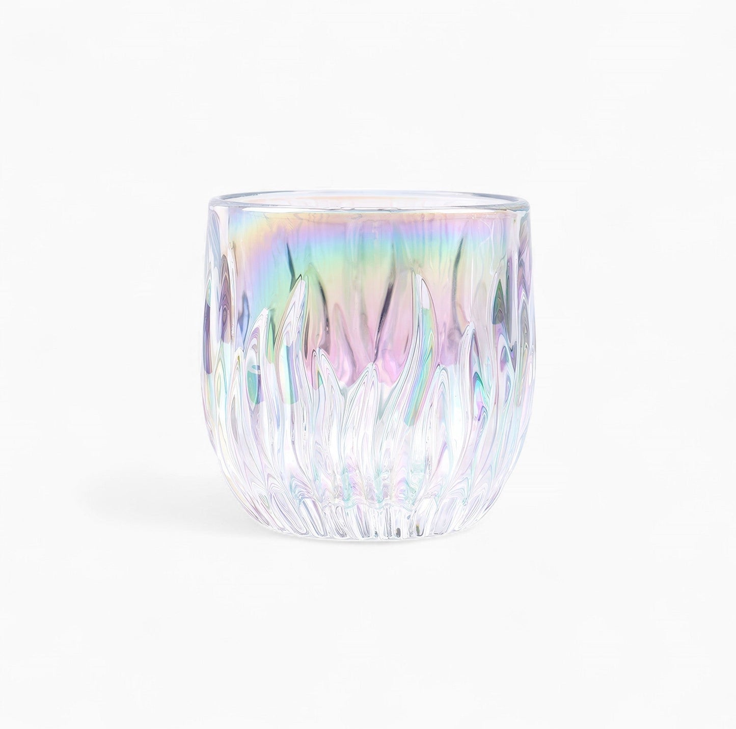 Flame Crystal Cut Glass Coffee Cup