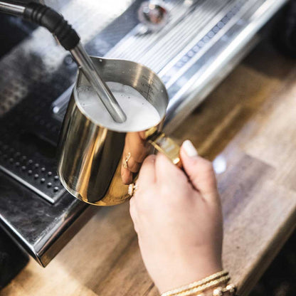 Barista Basics Milk Frothing Pitcher, 12oz, Gold