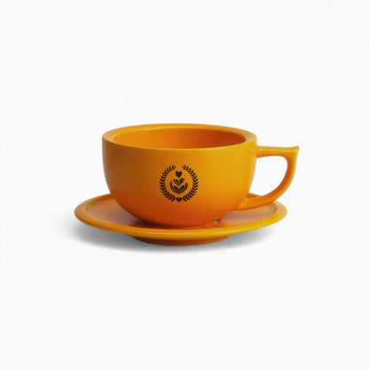 Embossed Ceramic Latte Cup 280ml