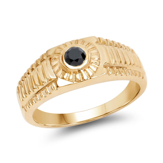 0.20 Carat Genuine Black Diamond .925 Sterling Silver Ring