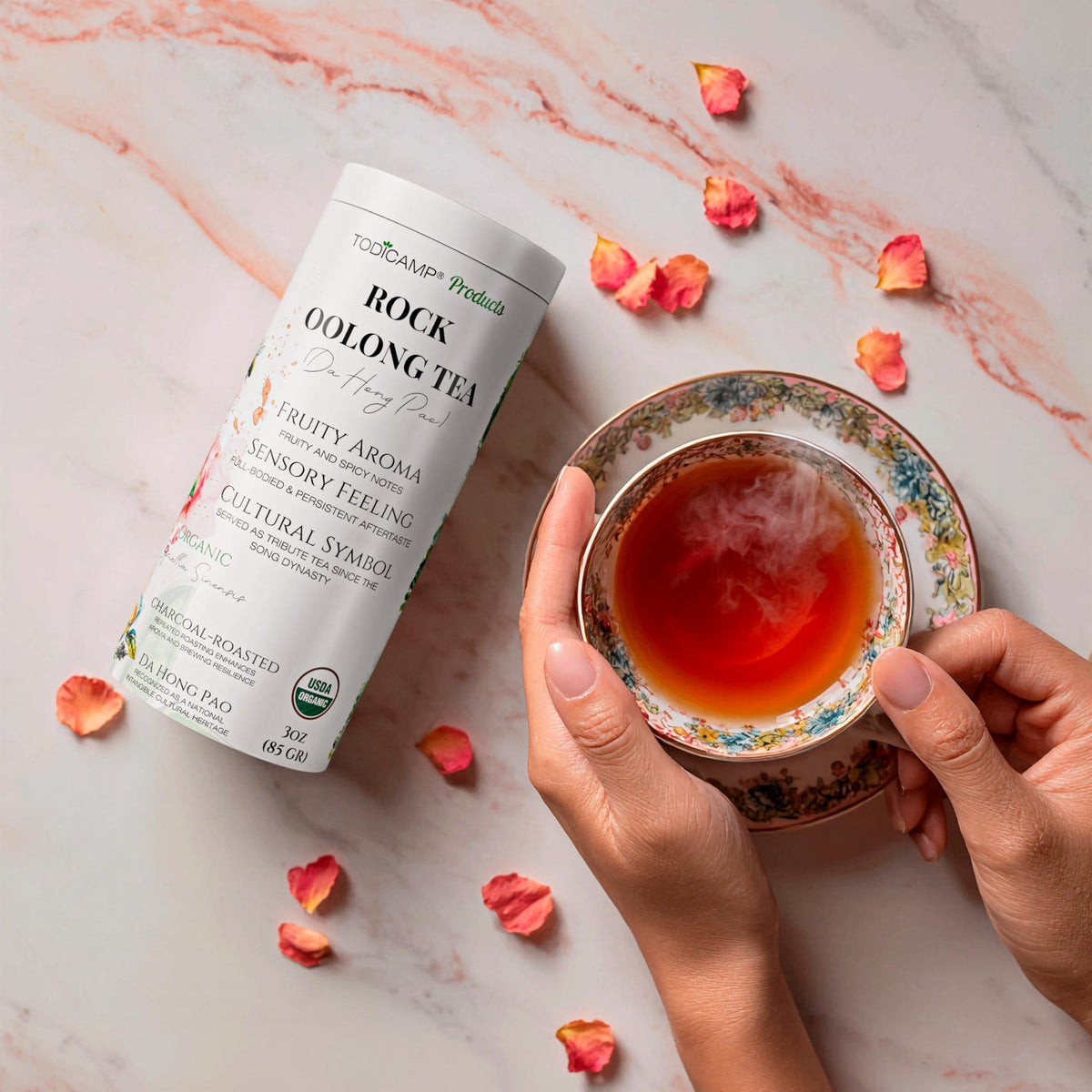 Da Hong Pao Oolong Tea Loose Leaf – Authentic Wuyi Rock Oolong Tea from China – Premium Roasted Chinese Tea – Organic Loose Leaf Tea – Traditional High Mountain Oolong