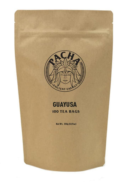 GUAYUSA TEA BAGS by PACHA 2.5g leaf in each Guayusa Tea Organic L Theanine Tea Organic Loose Green Tea Yerba Mate Substitute Te Mate and Coffee Alternative