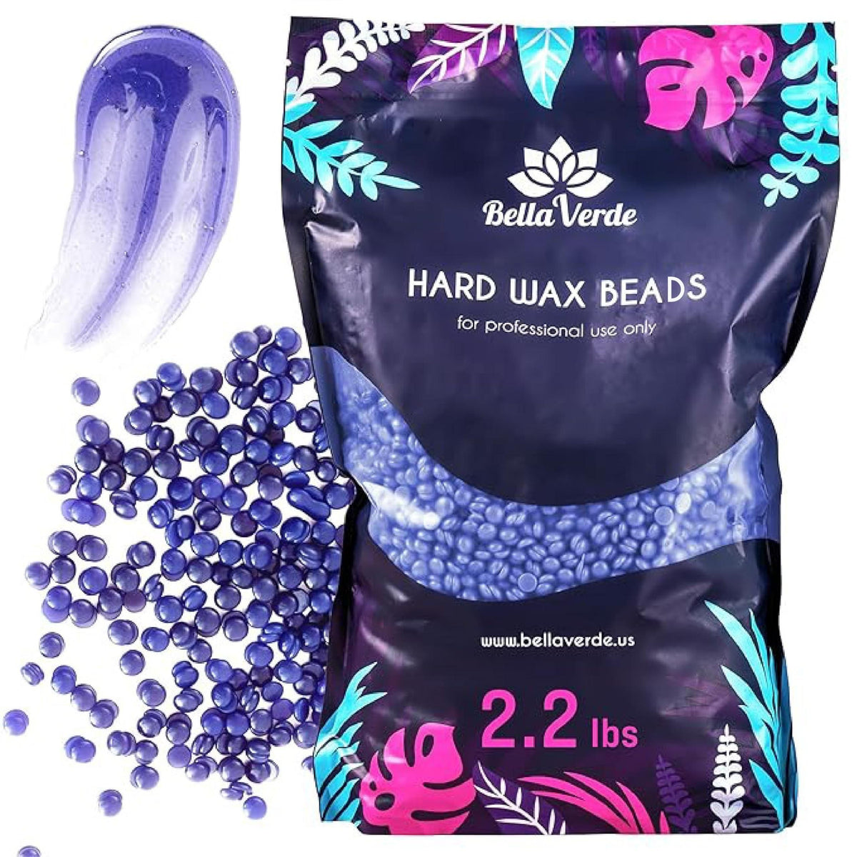 Bella Verde Wax Beans 2.2lb  Hard Wax Beads for Hair Removal  Multipurpose Home Waxing Kit for Men and Women