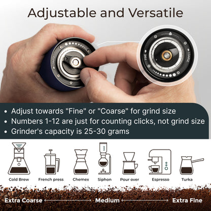 Manual Coffee Grinder, Adjustable Conical Burr, Espresso  Alpaca Ventures