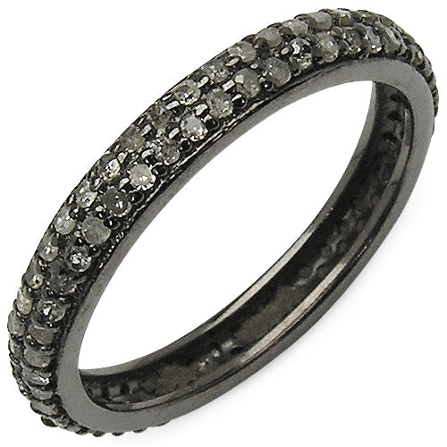 0.67 Carat Genuine TLB Diamond .925 Sterling Silver Ring