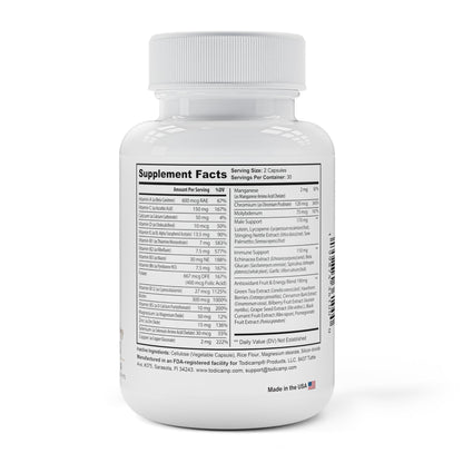 Melanin Rich Multivitamin for Men   Mens Daily Multivitamins Men's Multivitamin Capsules with B Complex Vitamins Vitamin D Zinc Saw Palmetto & Antioxidants 2 a Day 60 Capsules