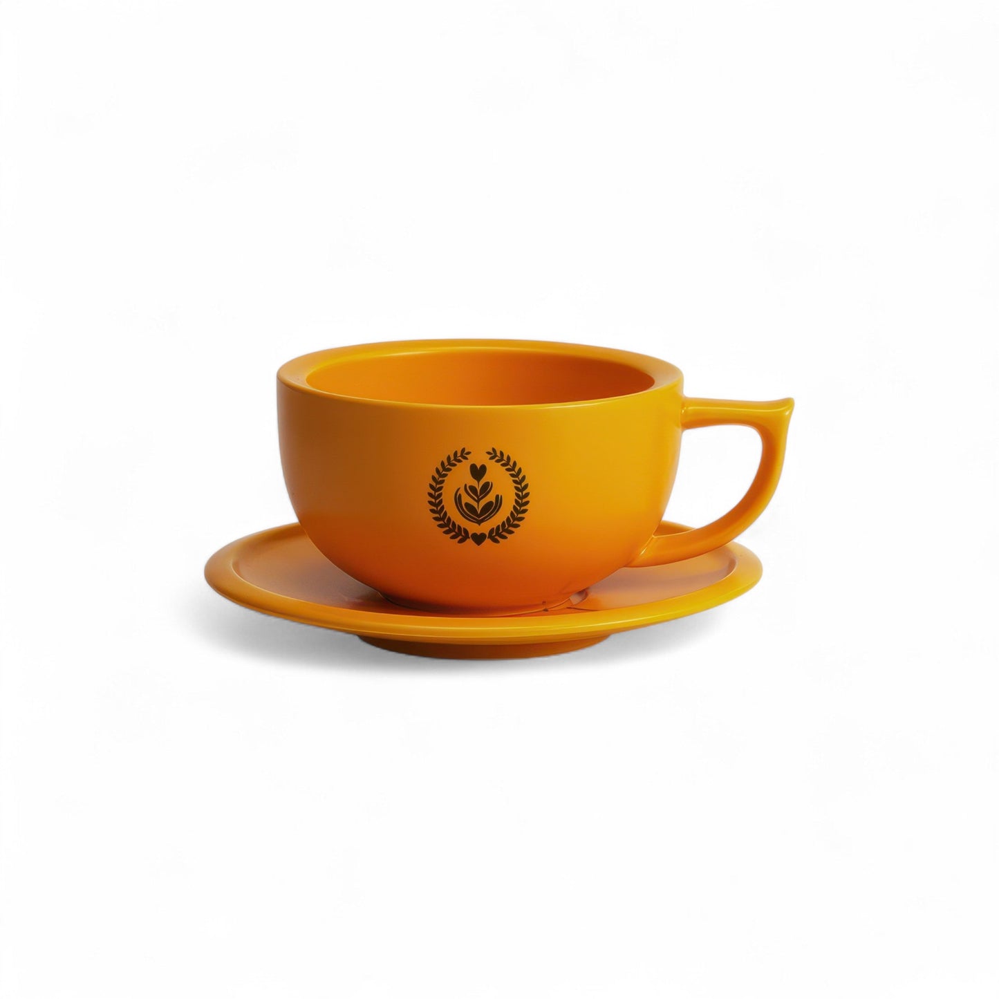 Embossed Ceramic Latte Cup 280ml