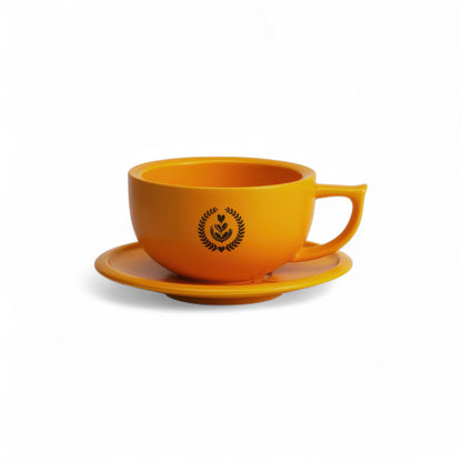 Embossed Ceramic Latte Cup 280ml