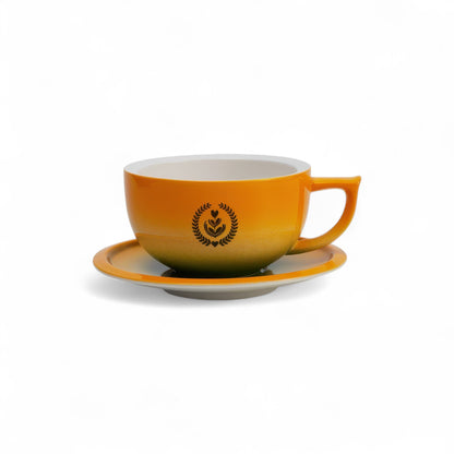 Embossed Ceramic Latte Cup 280ml
