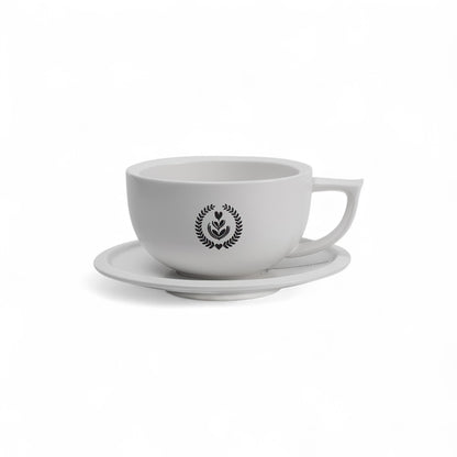 Embossed Ceramic Latte Cup 280ml