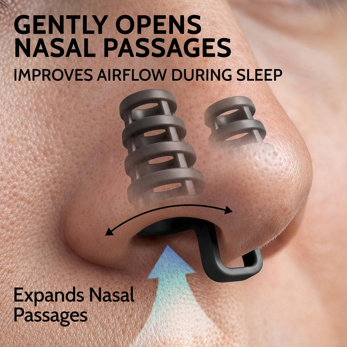 Nasal Dilators for Sleeping & Breathing (8 Pairs 4 Sizes) – Soft EVA Internal Nose Vents to Help Open Nostrils – Support Nasal Airflow & Nasal Related Snoring