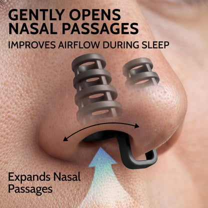 Nasal Dilators for Sleeping & Breathing (8 Pairs 4 Sizes) – Soft EVA Internal Nose Vents to Help Open Nostrils – Support Nasal Airflow & Nasal Related Snoring