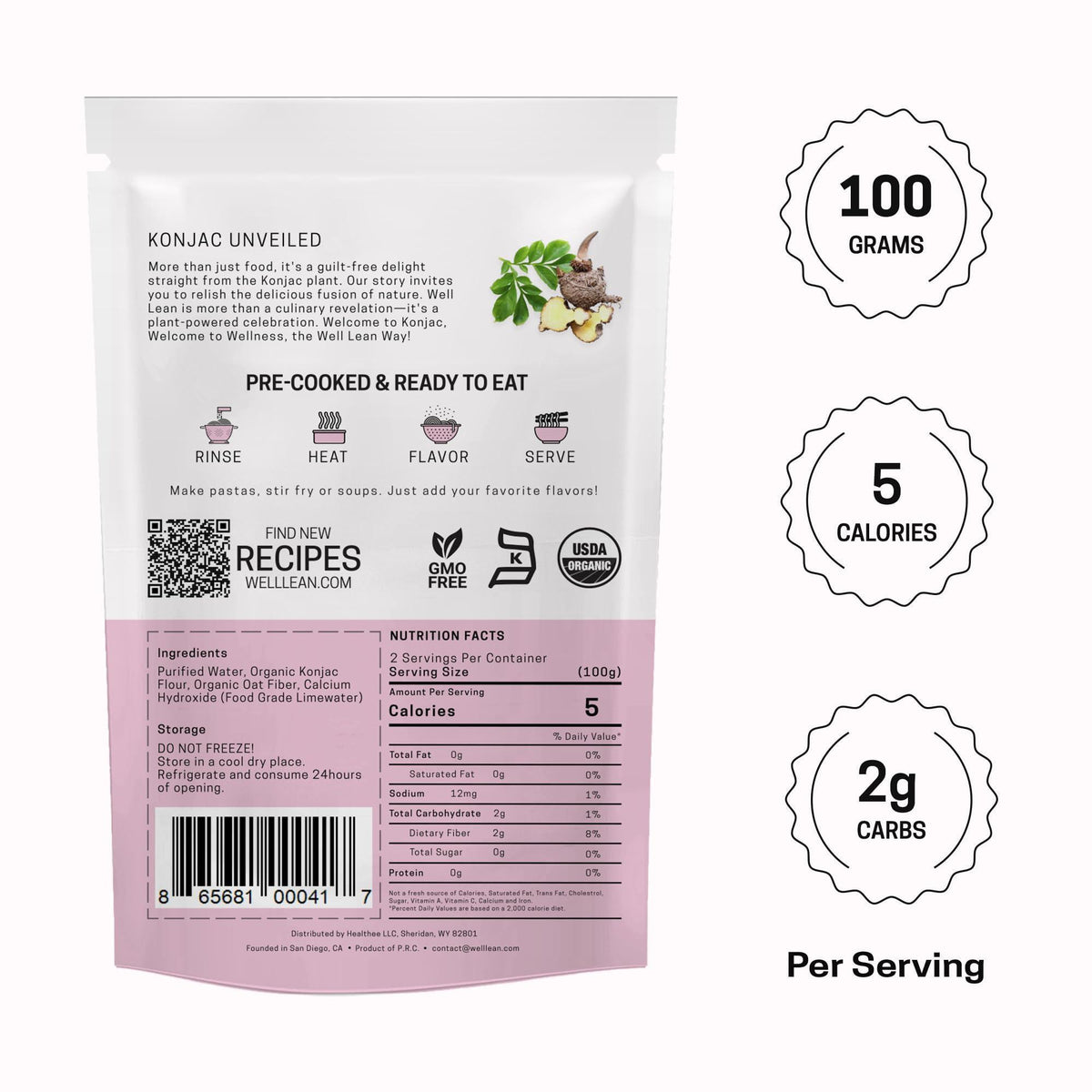 Organic Fettuccine 6 Pack Premium Shirataki Konjac Pasta USDA Organic 100% Plant Based Keto Friendly Zero Net Carb Non GMO Ready to Eat Low Calorie Gluten Free Vegan Diet