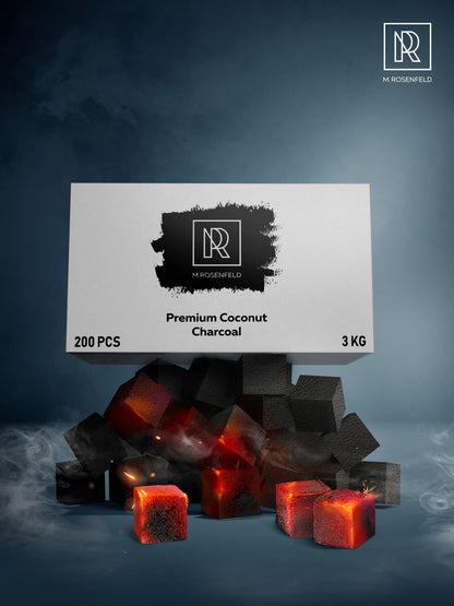 Hookah Coals Coconut  100% Natural Hookah Charcoal  Value Pack 200 Count 3 kg (6.6 lbs) of Coconut Coals for Shisha  Premium Quality 25mm Cubes Fit Heat Management Devices  NOT Quick Light