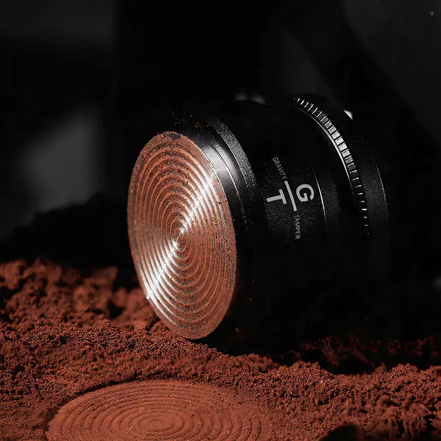 Gravity Tamper and Distributor with Wooden Lid