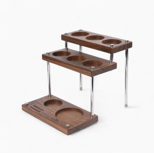Walnut Coffee Utensils Organizer 3 Tiers