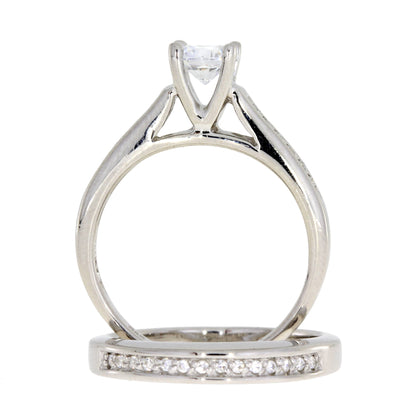 Cubic Zirconia CZ SS Bridal Sterling Silver