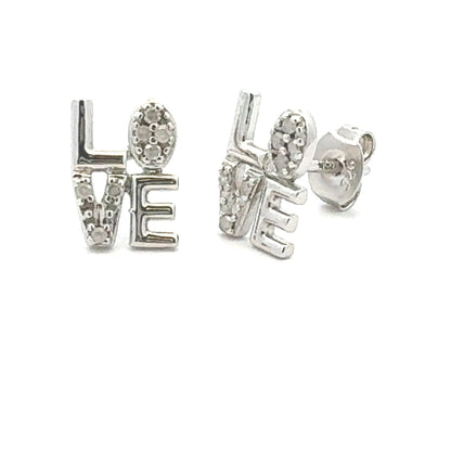 .03ct Diamond Earrings Sterling Silver