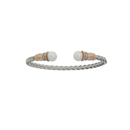 FW Pearl Bangle Bracelet Sterling Silver