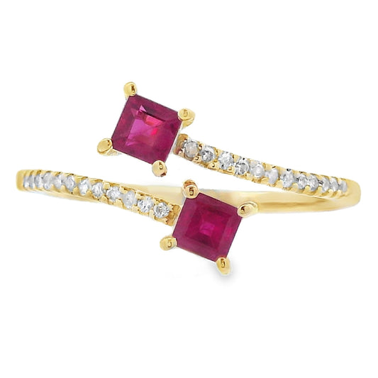 .57ct Ruby Diamond Ring 14KT Yellow Gold