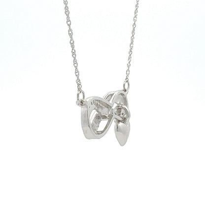 .04ct Diamond Cross Religious Pendant Sterling Silver