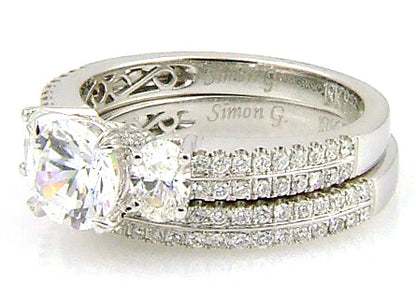 1.05ct Engagement Ring Set 18KT White Gold