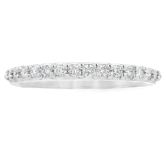 .25ct Diamond Wedding Band Ring 14KT White Gold