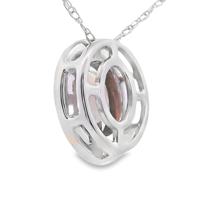.40ct Quartz Diamond Fashion Pendants 10KT White Gold