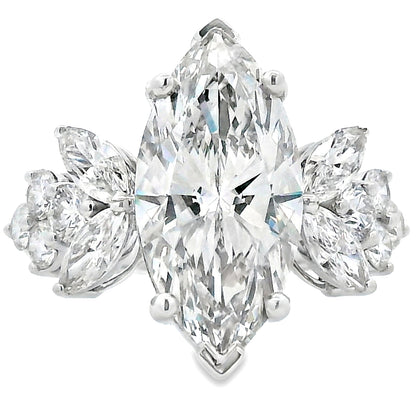 7.08ct Lab Grown Diamond Eng Only 14KT White Gold