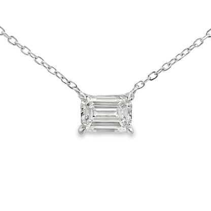 1.00ct Lab Grown Diamond Pendant Sterling Silver