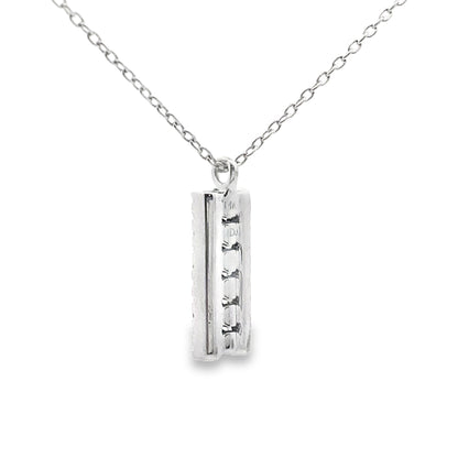 .30ct Sapphire Diamond Fashion Pendants 14KT White Gold