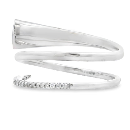 .78ct Sapphire Diamond Ring 14KT White Gold