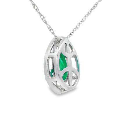 Chalcedony Diamond Fashion Pendants 10KT White Gold