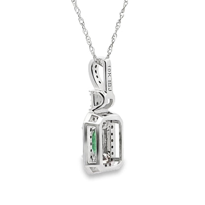 .57ct Emerald Diamond Fashion Pendants 10KT White Gold