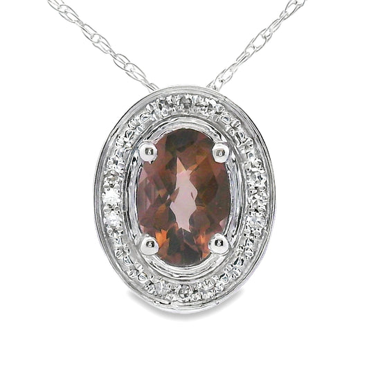 .40ct Quartz Diamond Fashion Pendants 10KT White Gold