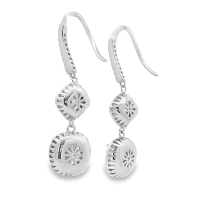 8.51ct Moissanite Dangle Earrings Sterling Silver